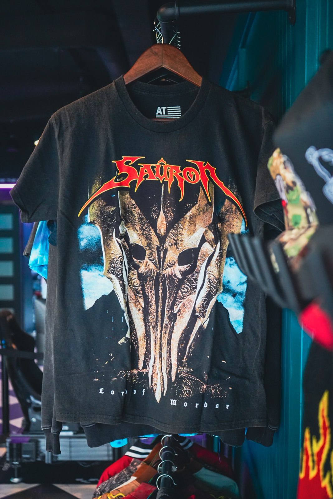 A graphic shirt on display at SYNQ